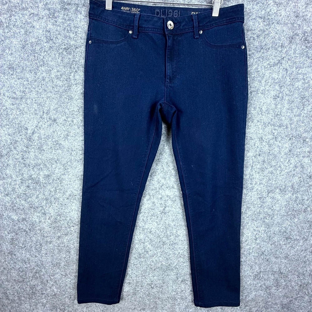 DL1961 4-Way Stretch Emma Legging Jeans Womens 31 Blue Denim Low Rise Comfort